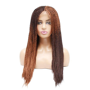 Box Braids Fully Hand Braided 4 Sided Ombre Lace Wig (33/30) - Medium - 56cm $180 Box Braids QualityHairByLawlar (4991166382166)