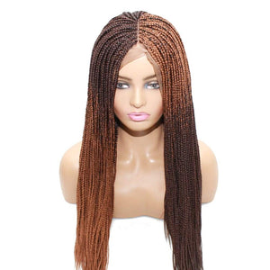 Box Braids Fully Hand Braided 4 Sided Ombre Lace Wig (33/30) - Medium - 56cm $180 Box Braids QualityHairByLawlar (4991166382166)