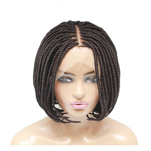 Box Braids Fully Hand Braided Lace Wig- Bob Style (#99J) - Medium - 56cm $190 Box Braids QualityHairByLawlar (6795374231638)