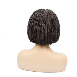 Box Braids Fully Hand Braided Lace Wig- Bob Style (#99J) - Medium - 56cm $190 Box Braids QualityHairByLawlar (6795374231638)