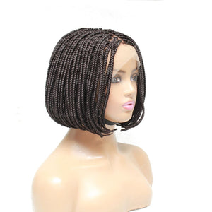 Box Braids Fully Hand Braided Lace Wig- Bob Style (#99J) - Medium - 56cm $190 Box Braids QualityHairByLawlar (6795374231638)