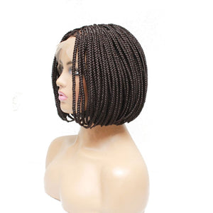 Box Braids Fully Hand Braided Lace Wig- Bob Style (#99J) - Medium - 56cm $190 Box Braids QualityHairByLawlar (6795374231638)