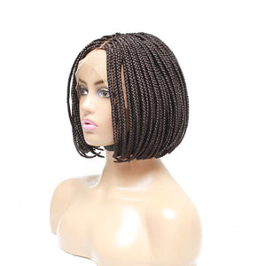 Box Braids Fully Hand Braided Lace Wig- Bob Style (#99J) - Medium - 56cm $190 Box Braids QualityHairByLawlar (6795374231638)