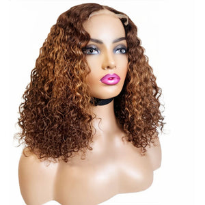 Brazilian Curly Mid Part 3 Tone Human Hair Lace Front Wig (12) - Medium - 56cm $220 Lace Front Wig QualityHairByLawlar (8910594146613)