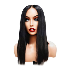 Brazilian Mid Part Bob Human Hair Lace Front Wig (14’’) - Medium - 56cm $250 Lace Front Wig QualityHairByLawlar (9776166175029)