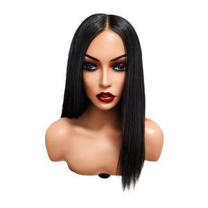 Brazilian Mid Part Bob Human Hair Lace Front Wig (14’’) - Medium - 56cm $250 Lace Front Wig QualityHairByLawlar (9776166175029)