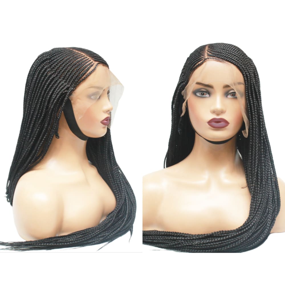 Cornrow Side Part Lace Frontal Braided Wig (6821823348822)