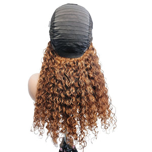 Ginger Brazilian Curly Human Hair Lace Front Wig - Medium - 56cm $295 Lace Front Wig QualityHairByLawlar (9816498635061)