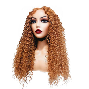 Ginger Brazilian Curly Human Hair Lace Front Wig - Medium - 56cm $295 Lace Front Wig QualityHairByLawlar (9816498635061)