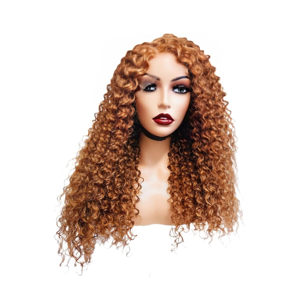 Ginger Brazilian Curly Human Hair Lace Front Wig - Medium - 56cm $295 Lace Front Wig QualityHairByLawlar (9816498635061)