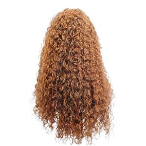 Ginger Brazilian Curly Human Hair Lace Front Wig - Medium - 56cm $295 Lace Front Wig QualityHairByLawlar (9816498635061)