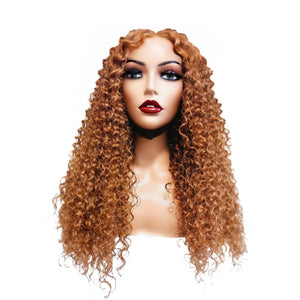 Ginger Brazilian Curly Human Hair Lace Front Wig - Medium - 56cm $295 Lace Front Wig QualityHairByLawlar (9816498635061)