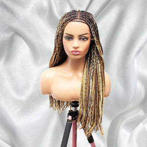 Knotless Box Braids Wig- Balayage Blonde / Brown Multi Color - Medium- 56cm $200 Knotless Braids QualityHairByLawlar (6608000909398)