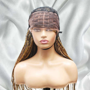 Knotless Box Braids Wig- Balayage Blonde / Brown Multi Color - Medium- 56cm $200 Knotless Braids QualityHairByLawlar (6608000909398)