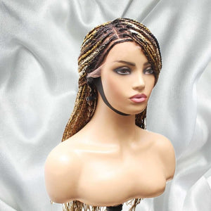 Knotless Box Braids Wig- Balayage Blonde / Brown Multi Color - Medium- 56cm $200 Knotless Braids QualityHairByLawlar (6608000909398)