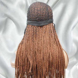 Knotless Braids- Golden Brown Lace Frontal Box Braided Wig - Medium- 56cm $200 Knotless Braids QualityHairByLawlar (5021353902166)