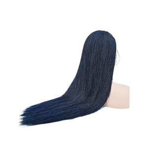 Micro Twist Fully Hand Braided Lace Closure Wig (Dark Blue) - Medium - 56cm $175 Micro Twists QualityHairByLawlar (9520437625141)