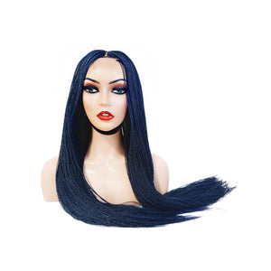 Micro Twist Fully Hand Braided Lace Closure Wig (Dark Blue) - Medium - 56cm $175 Micro Twists QualityHairByLawlar