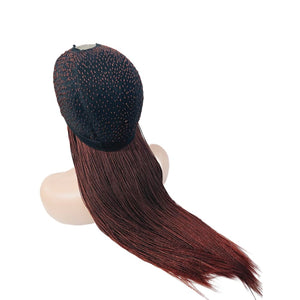 Micro Twist Fully Hand Braided Lace Closure Wig (Dark Red Balayage)(- Medium - 56cm $175 Micro Twists QualityHairByLawlar