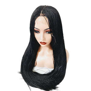 Micro Twist Fully Hand Braided Lace Closure Wig (Natural Black) - Medium - 56cm $175 Micro Twists QualityHairByLawlar