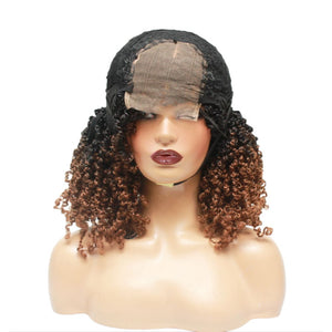 Passion Twist Brown Ombre Lace Closure Braided Wig (4979508969558)