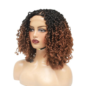 Passion Twist Brown Ombre Lace Closure Braided Wig (4979508969558)