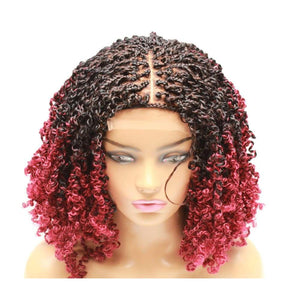 Passion Twist Ombre Two Tone Lace Closure Braided Wig- 1/35 - Medium - 56cm $190 Sprint Twists QualityHairByLawlar (4991165136982)