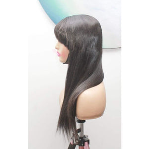 Raw Hair- Indonesian Silky Straight fringe Bangs Human Hair Wig - Medium - 56cm $430 Custom Human Hair Wig QualityHairByLawlar (10717860300)