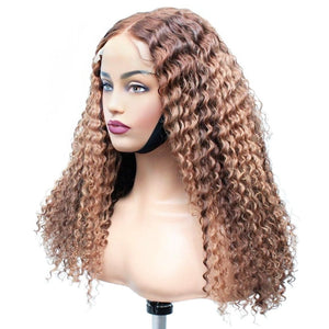 Raw Hair - Vietnamese Loose Curly Ombre Lace Front Wig- 18" (6645271789654)