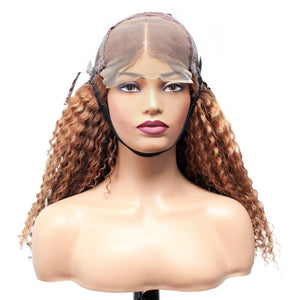 Raw Hair - Vietnamese Loose Curly Ombre Lace Front Wig- 18" (6645271789654)