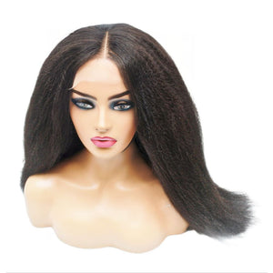 Raw Hair- Vietnamese Super Double Drawn Yaki Straight Human Hair Lace Front Wig (8431730502)