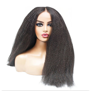 Raw Hair- Vietnamese Super Double Drawn Yaki Straight Human Hair Lace Front Wig (8431730502)